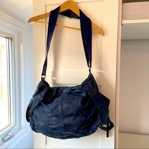 BCBG Blue leather hobo bag